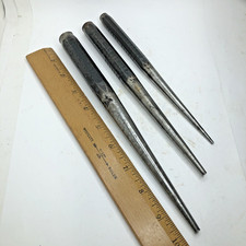 Vintage Lot of (3) Piece Mayhew Tools Line Up Punch Set Made in USA