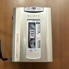 Sony TCS-600 Silver Slim Cassette Corder Walkman Tape Recorder Works Read Below