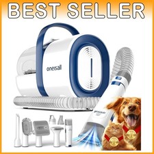 Pet Grooming Clippers with Vacuum, Blue