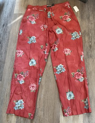 HENRY COTTONS Womens Pants Trousers Size W38 L32 Colorful Floral Button Fly  NWT