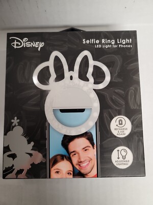 NEW Selfie Light Minnie Mouse Disney Rechargeable Adjustable Lighting for Phone