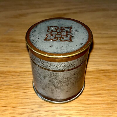 Antique China Brass and Pewter Tea or Tobacco Box 18th 19th Dynasty Mark