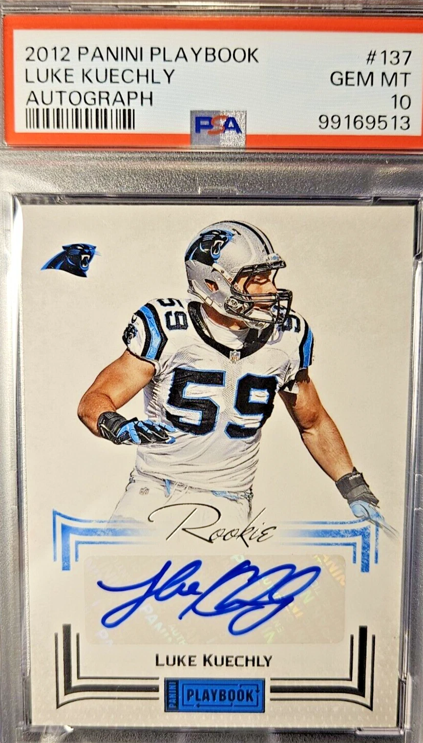 Luke Kuechly Panini Playbook #137 Autograph