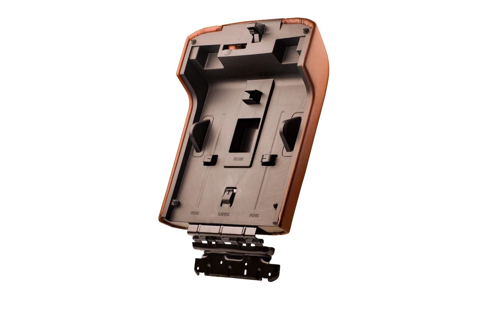 11-15 Ford F250 Super Duty King Ranch Red Adobe Center Console Arm Rest Lid OEM - Image 4 of 4