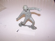 Vintage Unmarked Looks like Marx 5"-6" Plastic Toy GERMAN SOLDIER Lot E