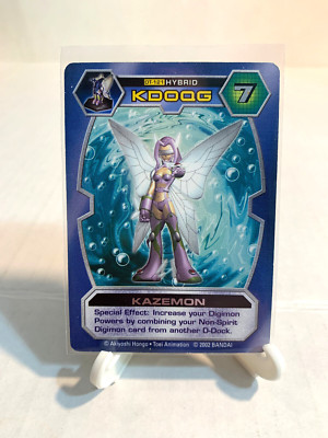 Digimon D-Tector Kazemon DT-121 Series 3 Silver Stamped Card Near Mint / Mint