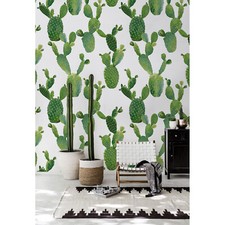 Non-woven wallpaper Natural Cacti Cactus Tropical  Wall Covering