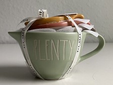 RAE DUNN Thanksgiving Measuring Cups Gather Bounty Blessings Plenty Ceramic NEW