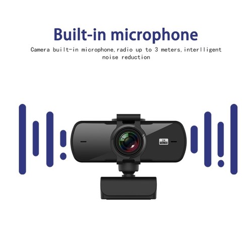2K HD USB Universal Webcam mit Mikrofon Cam Schwarz Kamera Laptop PC Zubehör - 第 3/8 張圖片