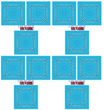 12 Hav-A-Hank BLUE Paisley BANDANA Cotton Head Face Wrap Mask Neck Scarf Cover