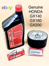 Genuine OEM Honda Engine Maintenance Kit GX160 GX200 Air Filter Spark Plug Oil