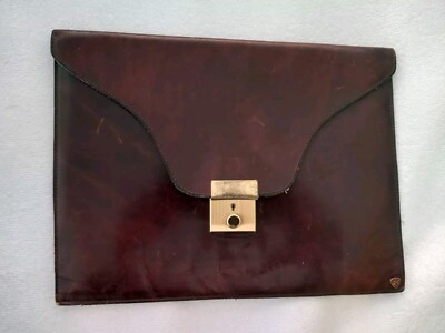 Vintage Da Vinci Leder Tasche Datei Dokument Organizer Made in Italy