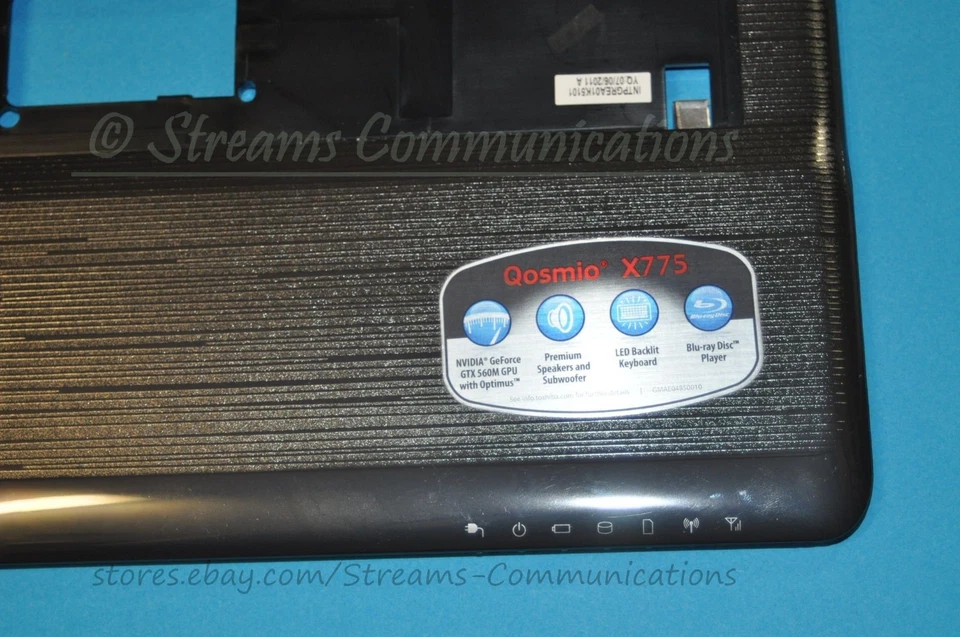 Reposamanos para portátil TOSHIBA Qosmio X770 X775 X775-Q7170 X775-Q7270 17,3" con panel táctil Foto 4 de 4