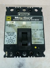 Square D FAL-36003-11M 3 Amp 600 VAC 3 Pole Circuit Breaker FAL3600311M