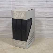 VHS Beta Storage Cases 3 Pak Video VCR New