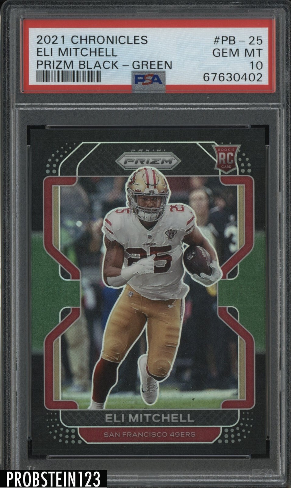 Elijah Mitchell Panini Chronicles Prizm Black #PB25 Green