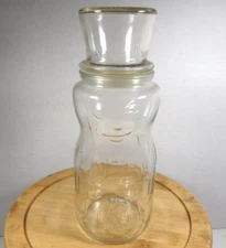 vintage 1991 Planters Mr. Peanut 75th Birthday Anniversary glass jar top hat lid