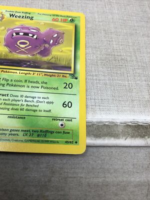 Pokemon Card 1st Edition Weezing (45/62) Fossil Set | eBay