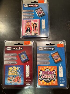 3x Disney Mix Clip Music Card Jams Hanna Miley School Musical New Sealed