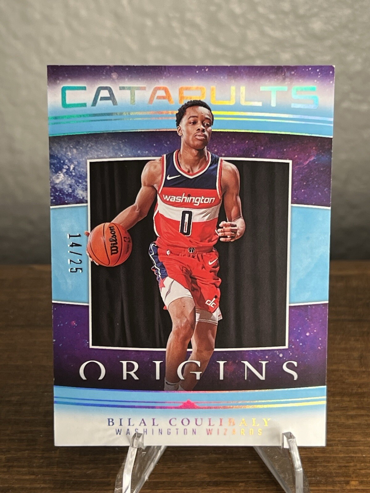 Bilal Coulibaly 2023 Panini Origins Catapults Turquoise /25 SSP #6 RC Wizards