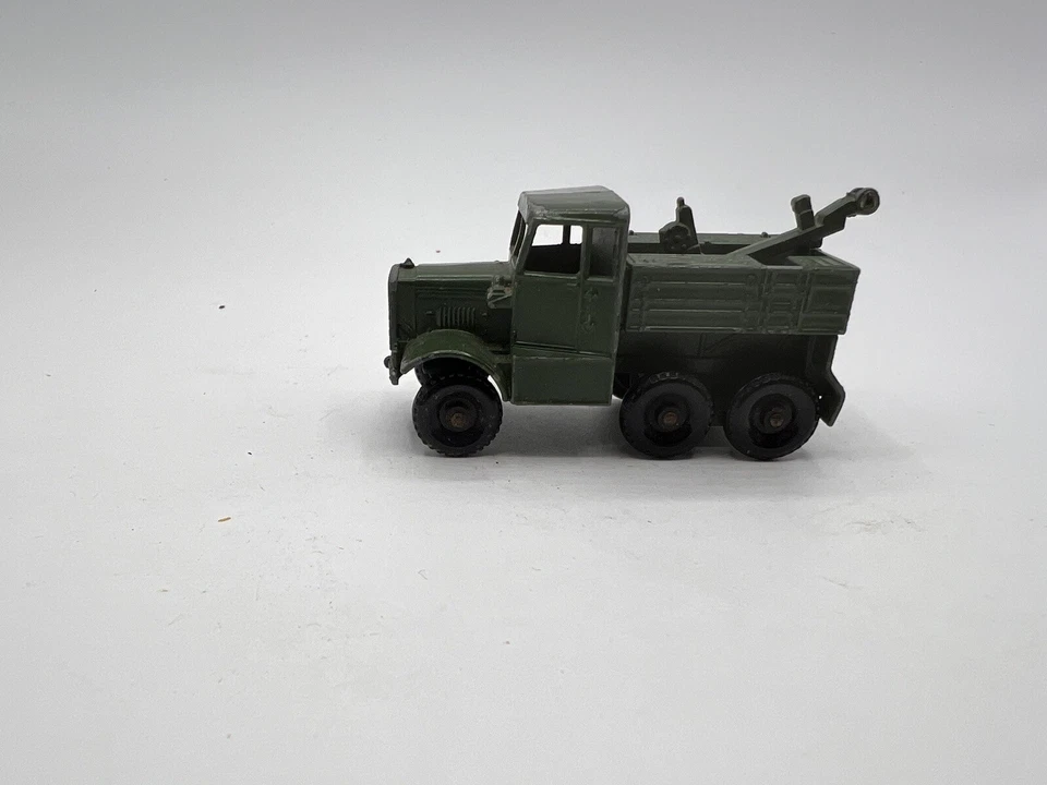 RARE VINTAGE LESNEY MATCHBOX #64A SCAMMELL BREAKDOWN ARMY TOW TRUCK DIECAST 1960 - Image 3 of 4