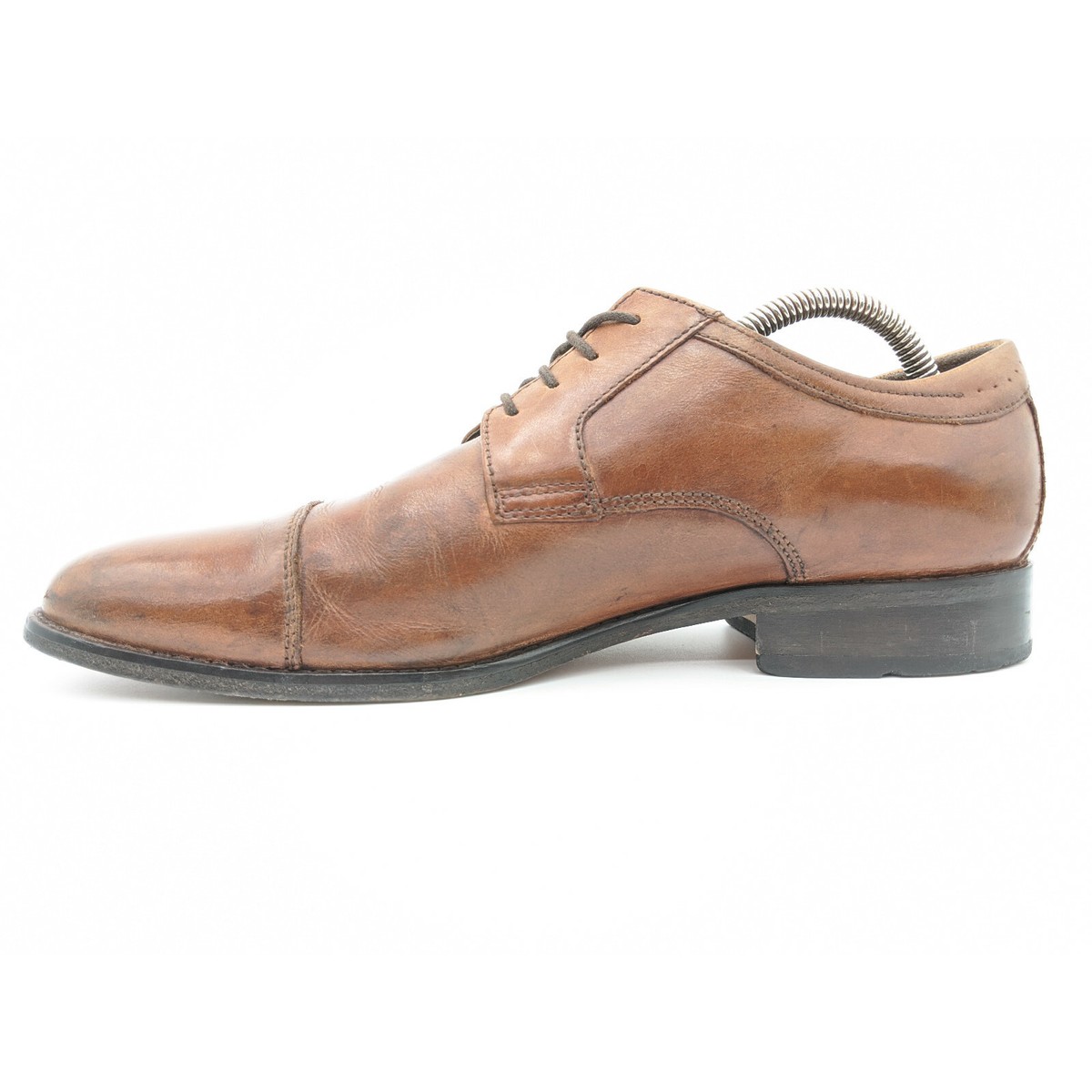 Johnston & Murphy Chestnut Brown Leather Cap-Toe Derbys. New never worn Johnston & Murphy Brown Leather Cap Toe Oxfords $34.99  main image 2