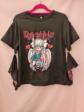 Dame Ningen Deathly Emo Goth Top T-Shirt w/ Detachable Sleeves - NEW XL GOTHIC
