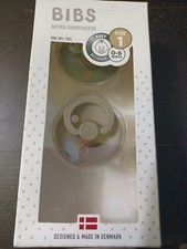 Bibs Colour Latex Pacifier - 0-6 Months - Size 1 - 2pk - Forest green  brown