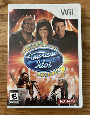 NEW SEALED KARAOKE REVOLUTION PRESENTS: AMERICAN IDOL ENCORE 2 NINTENDO WII GAME