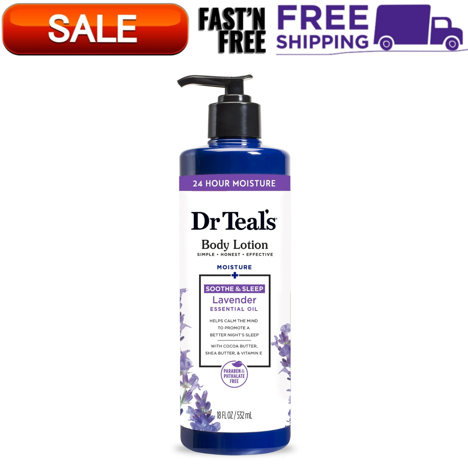 With Lavender Essential Oil, 18 Fl Oz