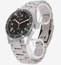 Longines Spirit Zulu Time Black Automatic Green bezel Men's Watch L3.802.4.63.6 2