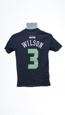 New Seattle Seahawks 3 Russell Wilson Youth Size M-L 10/12-14/16 Blue Shirt