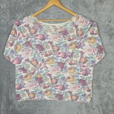 Vintage Objects Dart Sweater Small Floral Rose Print USA Grandmacore Cottagecore