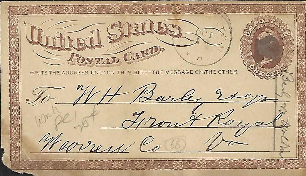 USA 1875 FIRST POST CARD - DAMAGED | eBay