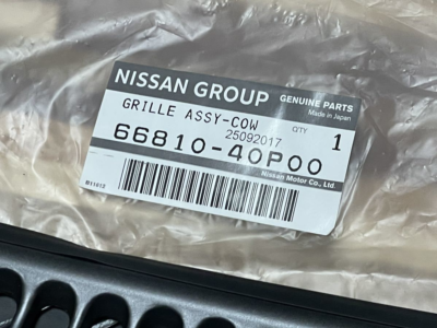ふぃに Nissan 66810-40P00 Genuine FairladyZ 300ZX Z32 RHD Cowl Top Grill