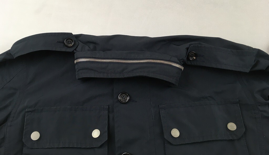 ジャケット・アウター MONCLER Military Jacket ERMITE M-65 NAVY Moncler Ermite Utility Parka jacket hooded vintage jacket