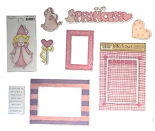 My Mind's Eye Princess Scrapbook Die Cuts Frames 8 Piece Set