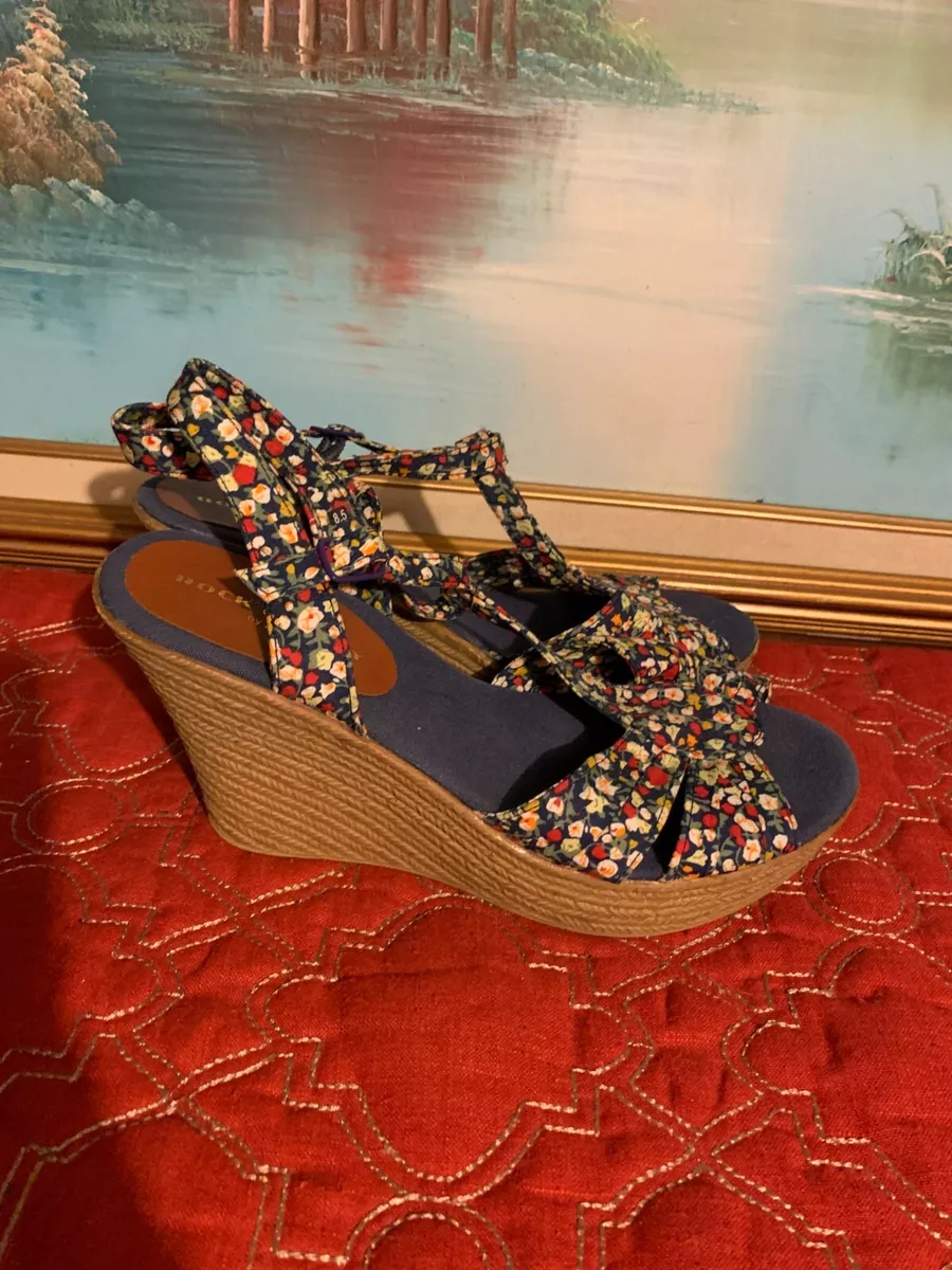 Women s Rock and Candy by Zigi Floral Wedge Espadrille Heels 8.5