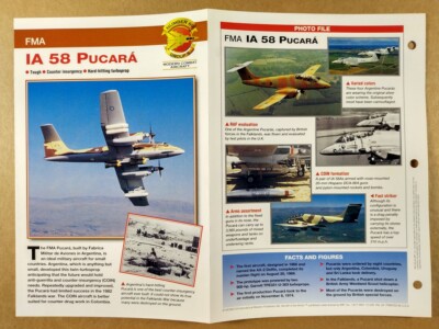 FMA IA 58 Pucara Counter Insurgency Turboprop  Aircraft specs photos info sheet