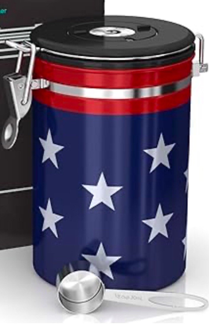 Coffee Gator Canister 4th of July  - USA Stars and Stripes P