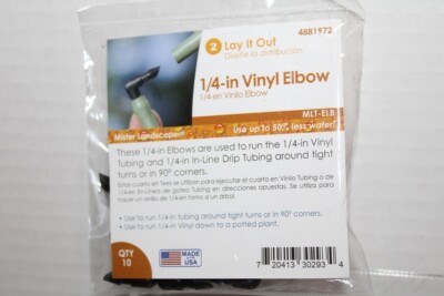 Mister Landscaper 1/4'' Vinyl Elbow MLT-ELB 1881972 - Pack of 10