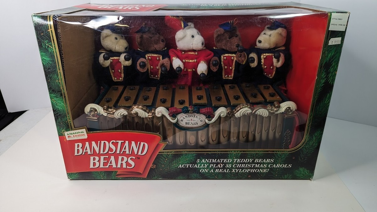 VTG 1995 Mr. Christmas Bandstand Bears Musical Animated VTG 1995 Mr. Christmas Bandstand Bears Musical Animated