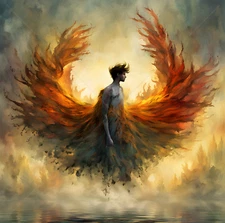 Digital painting of Art In Heart , An angel, AI Art, Art In Heart