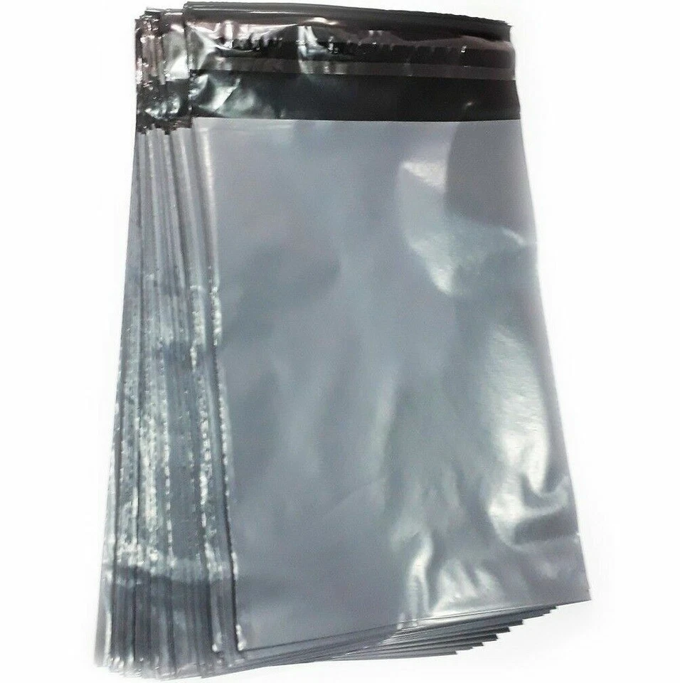 STRONG LARGE GREY MAILING BAGS 17x24" PLASTIC POSTAGE POSTAL COURIER SELF SEAL