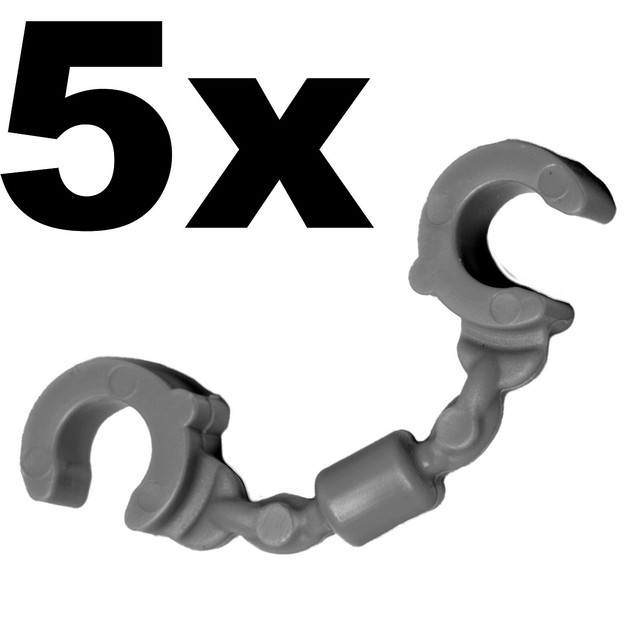 NEW LEGO Figure Accessory Handcuffs Gray Light Bluish x5 Jail