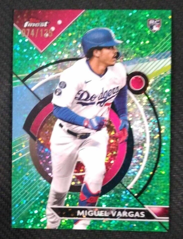 2023 Topps Finest Miguel Vargas Green /125 Sparkle Refractor Rookie DODGERS #33