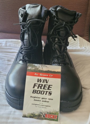 rocky black work boots