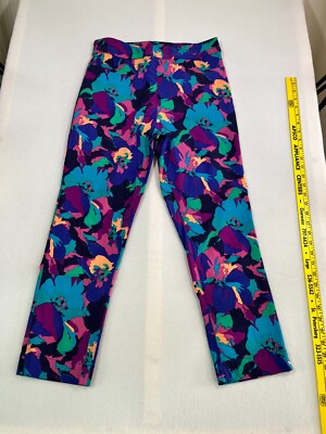 Soft Surroundings Super Stretch Vibrant Print Ankle Pants Women's M