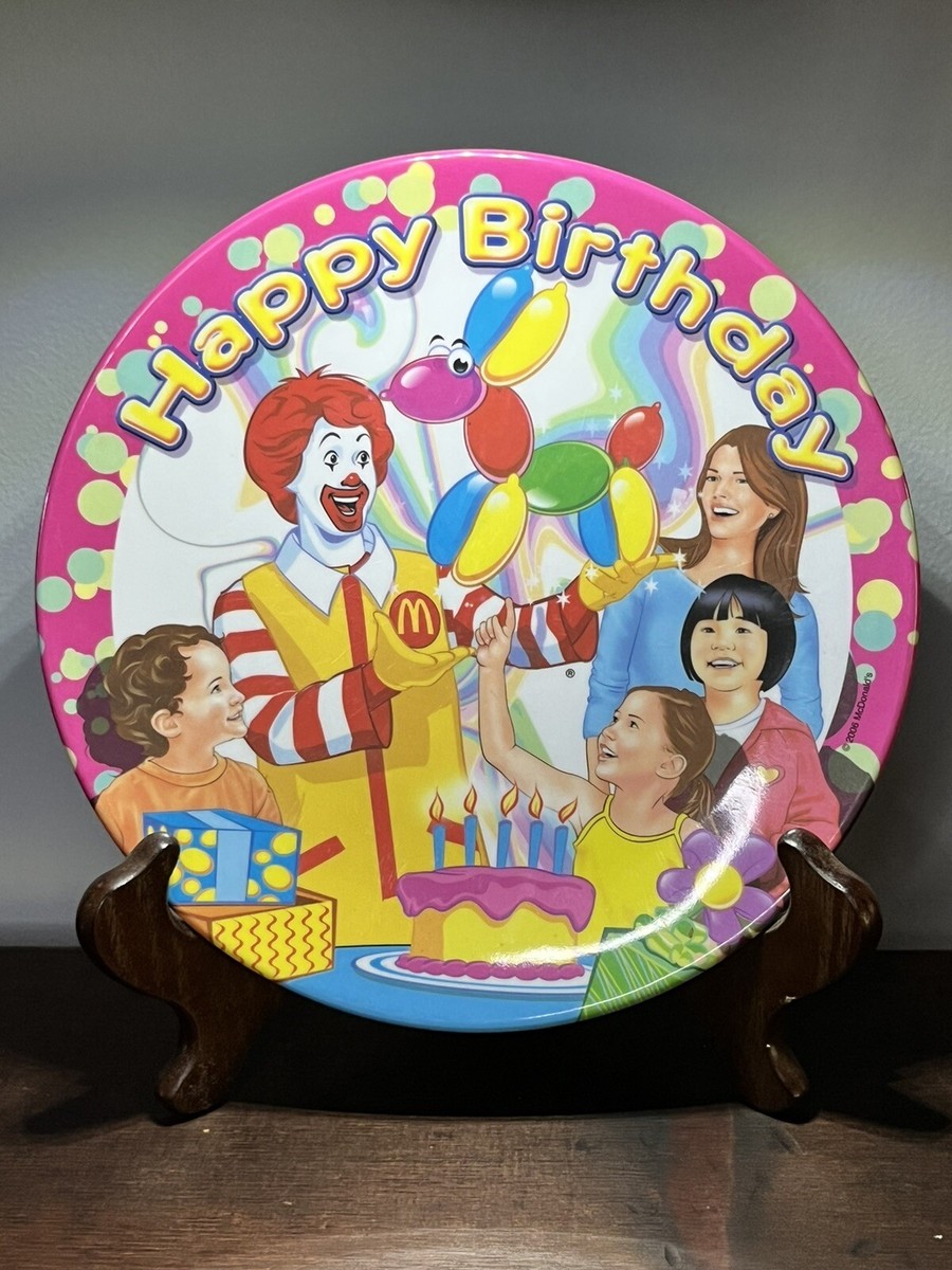 McDonald's Melamine Plastic Plate 2006 Happy Birthday