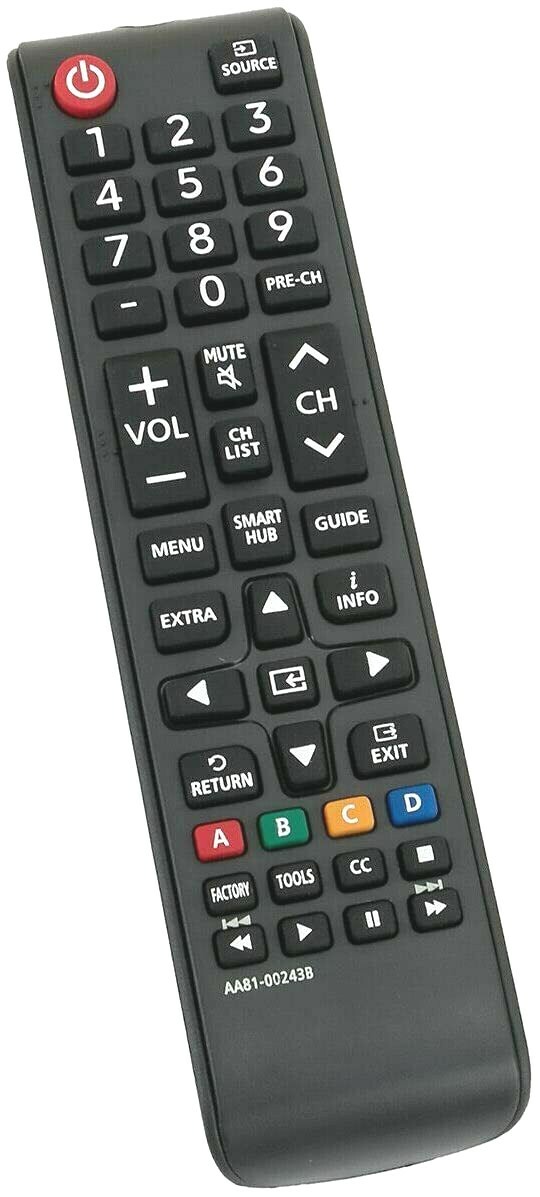 Samsung TV Remote Control AA81-00243B for UE55JU6050UXZG Replacement